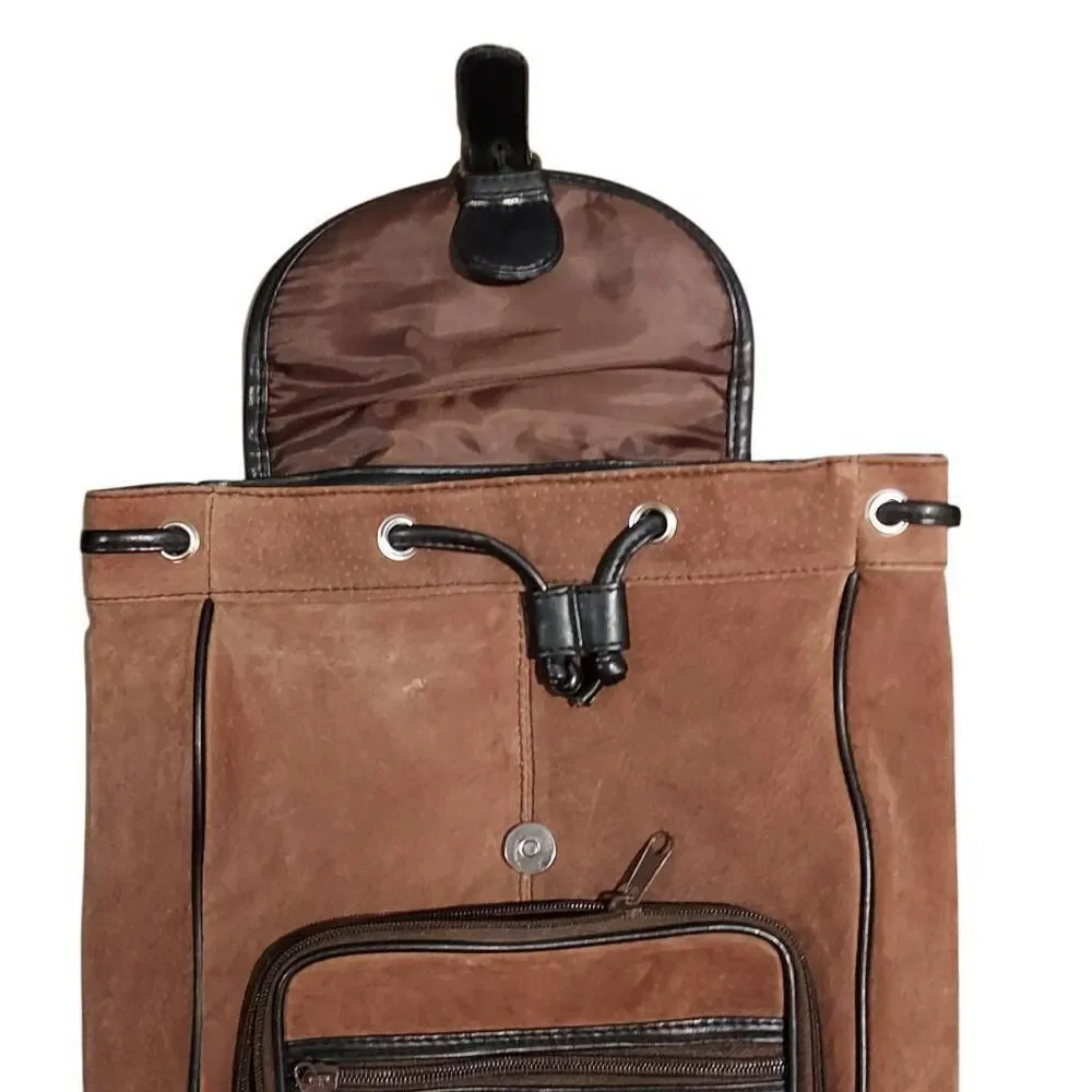 Genuine Suede Leather Backpack